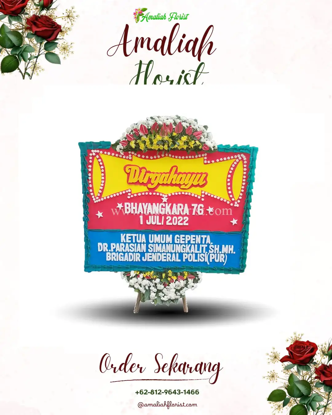 Papan Bunga HUT Ulang Tahun Gunung Kidul